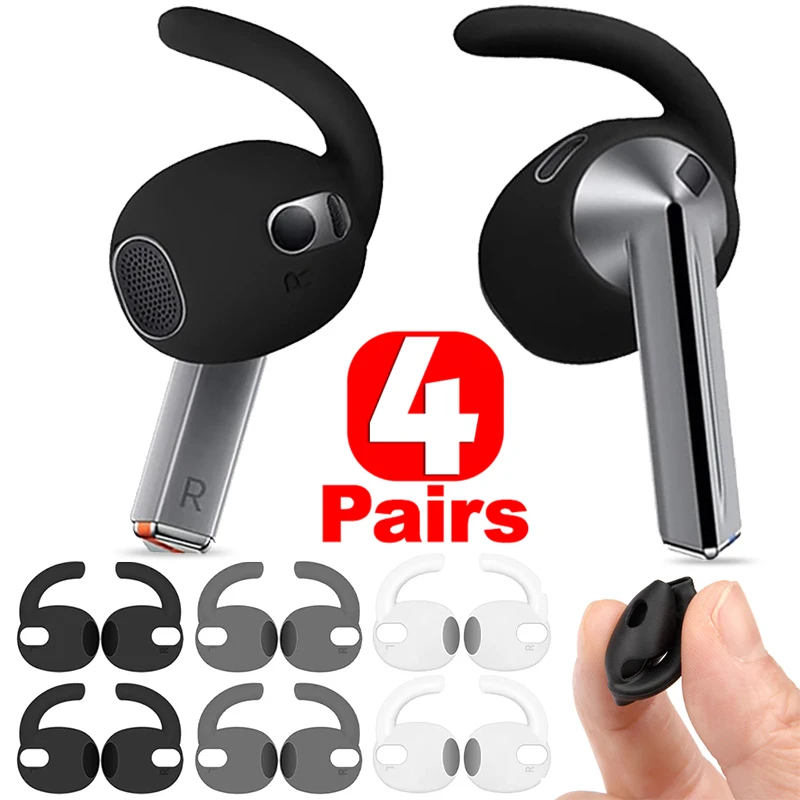 For Samsung Galaxy Buds 3 Flexible Soft Silicone Eartips Sport Earhooks Non-Slip Anti-Slip Comfortable Earbuds Case Cover Buds 3