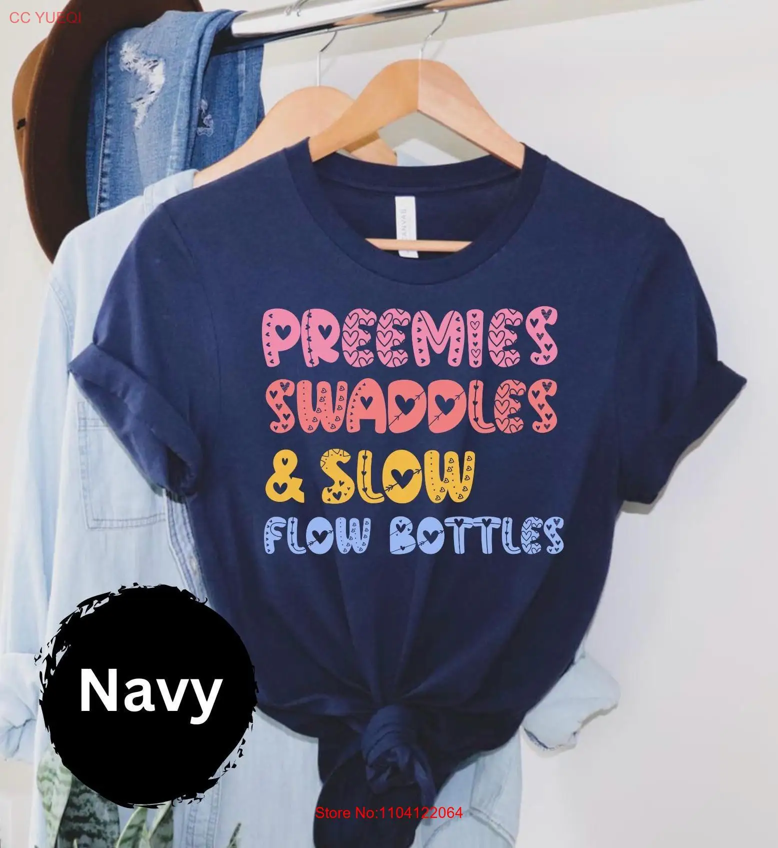 NICU Nurse T Shirt Appreciation Tiny Human Life for Neonatal Premies Swaddles Bottles ICU  long or short sleeves