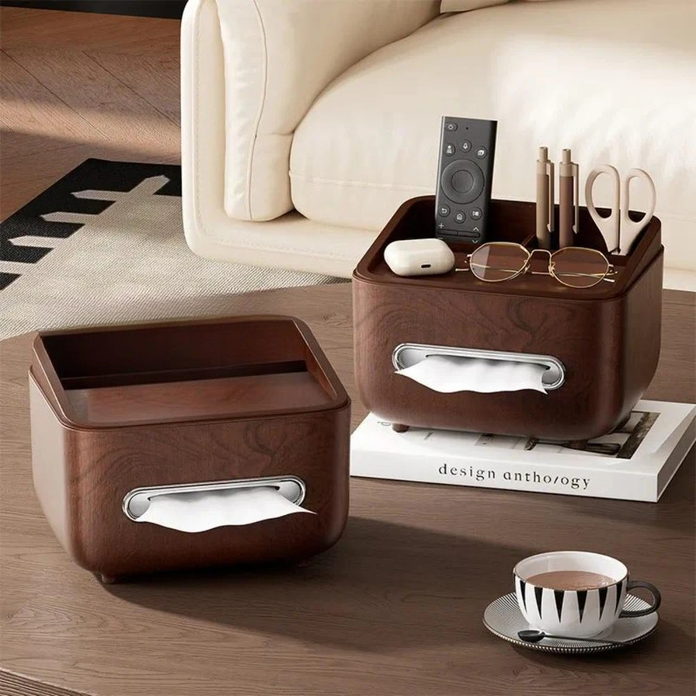 Tissue Box Household Multifunctional Bedside Table Storage Bedroom Living Room Coffee Table Tissue Remote Control Desktop