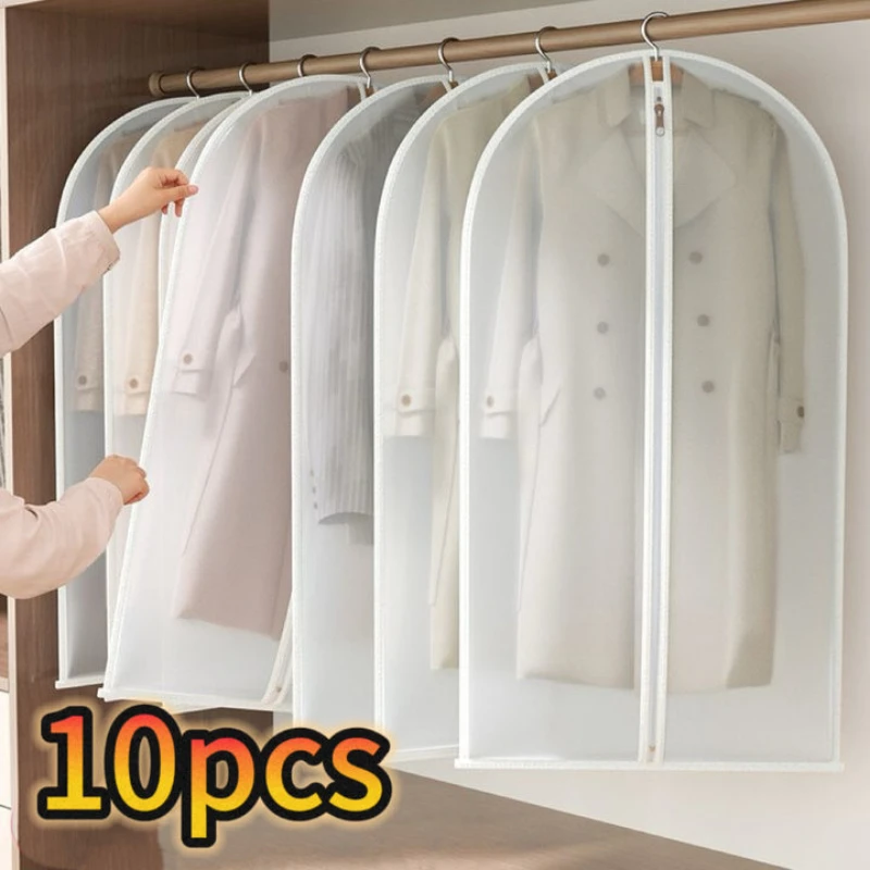Dust Cover for Clothes Transparent Thickened Washable Dust Bag Household Dust Cover Coat Suit Cover Hanging Clothes Bag