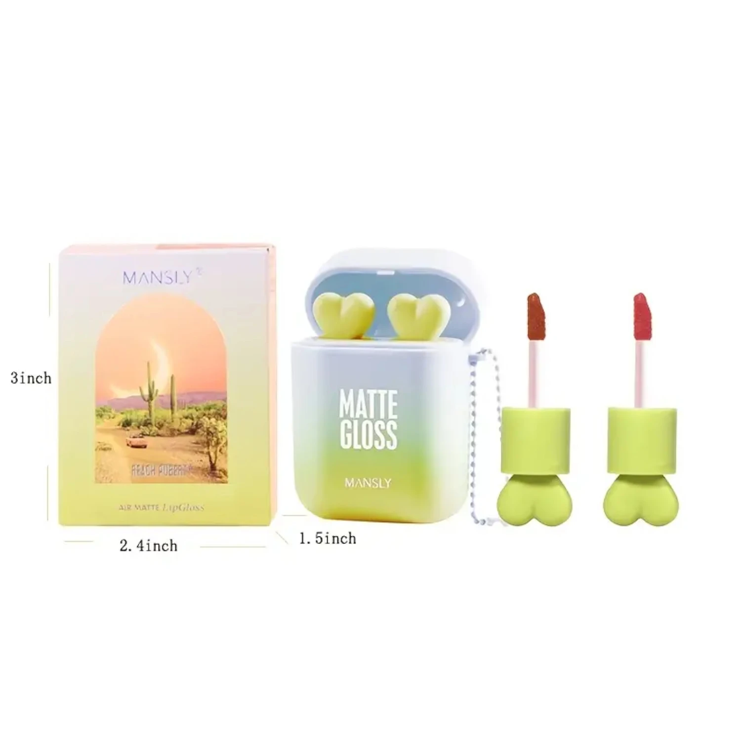 Juego de lápiz labial mate aterciopelado, 2 uds., resistente al agua, de larga duración, imprimación de brillo de labios hidratante en tonos de doble color, no st