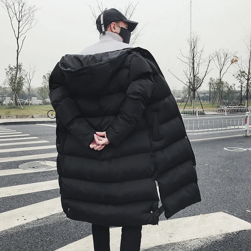 

2022 Harajuku Men's Parkas Warm Thicken Fashion Coat Oversize Winter Casual Jacket Male Streetwear Hip Hop Coat Male Parkas Q68