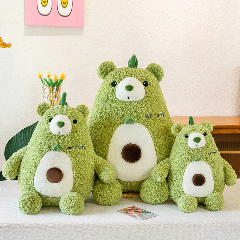 

Kawaii Avocado Bear Plush Toy Stuffed Doll for Kids Birthday Xmas Gift Cuddly Soft Sleeping Buddy Cute Baby Shower Present
