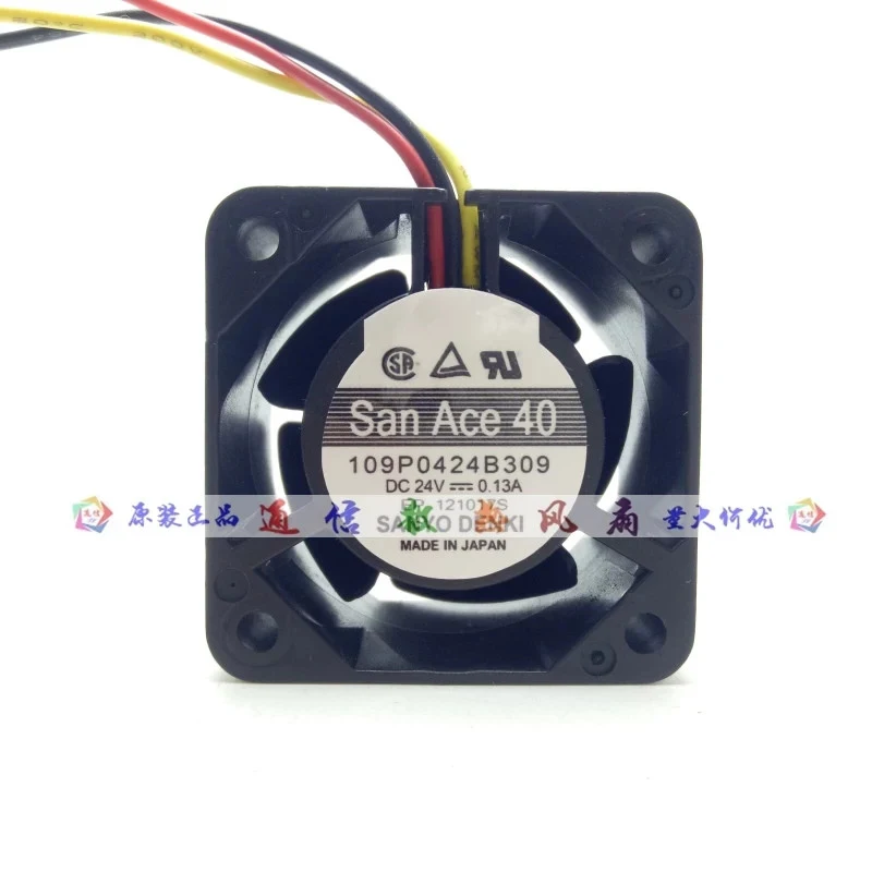 

HJY 1 piece Sanyo 109P0424B309 0.13A 24VDC 3-wire cooling fan 4cm 4028