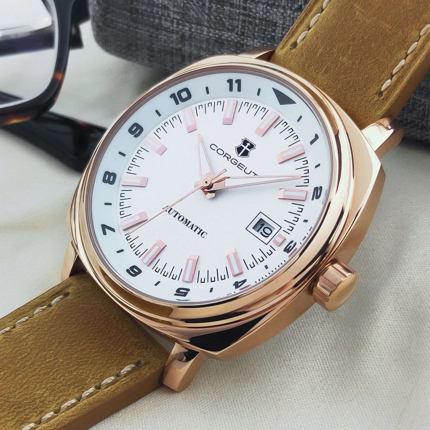 CUSTOM 42MM Stainless Steel Sapphire Glass NH35 Watches Waterproof Watch for Man Automatic Movement Mechanical Men's Watches view 5