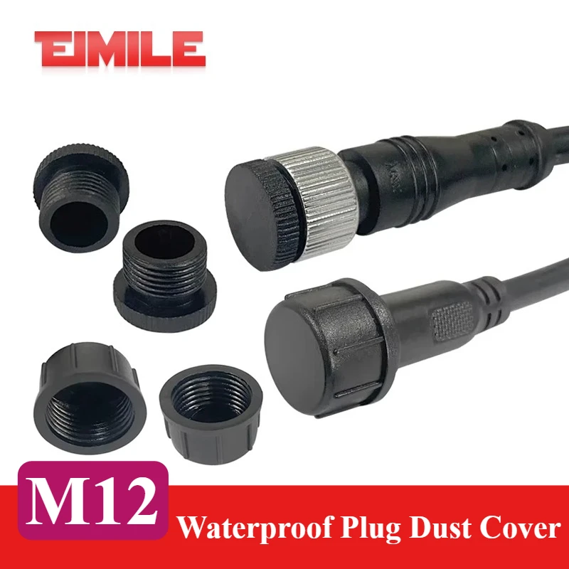 M12 Aviation Waterproof Plug Dust Cover IP68 M16 Male Female Anti-deformation Plastic Nut Cap is Used For Wire and Cable Plugs