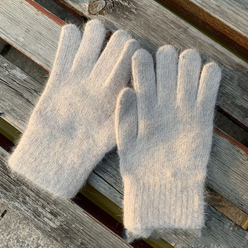 2022 New Elastic Full Finger Gloves Warm Thick Cycling Driving Fashion Women Men Winter Warm Knitted Woolen Outdoor Gloves