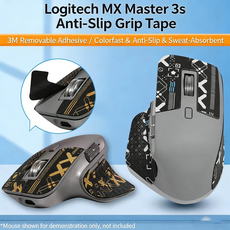 Naklejki na mysz DIY, ślizgacze, boczne naklejki antypoślizgowe do myszy Logitech MX Master 3 3S, naklejki na mysz do gier, ręcznie robione naklejki na ślizgacze myszy DIY