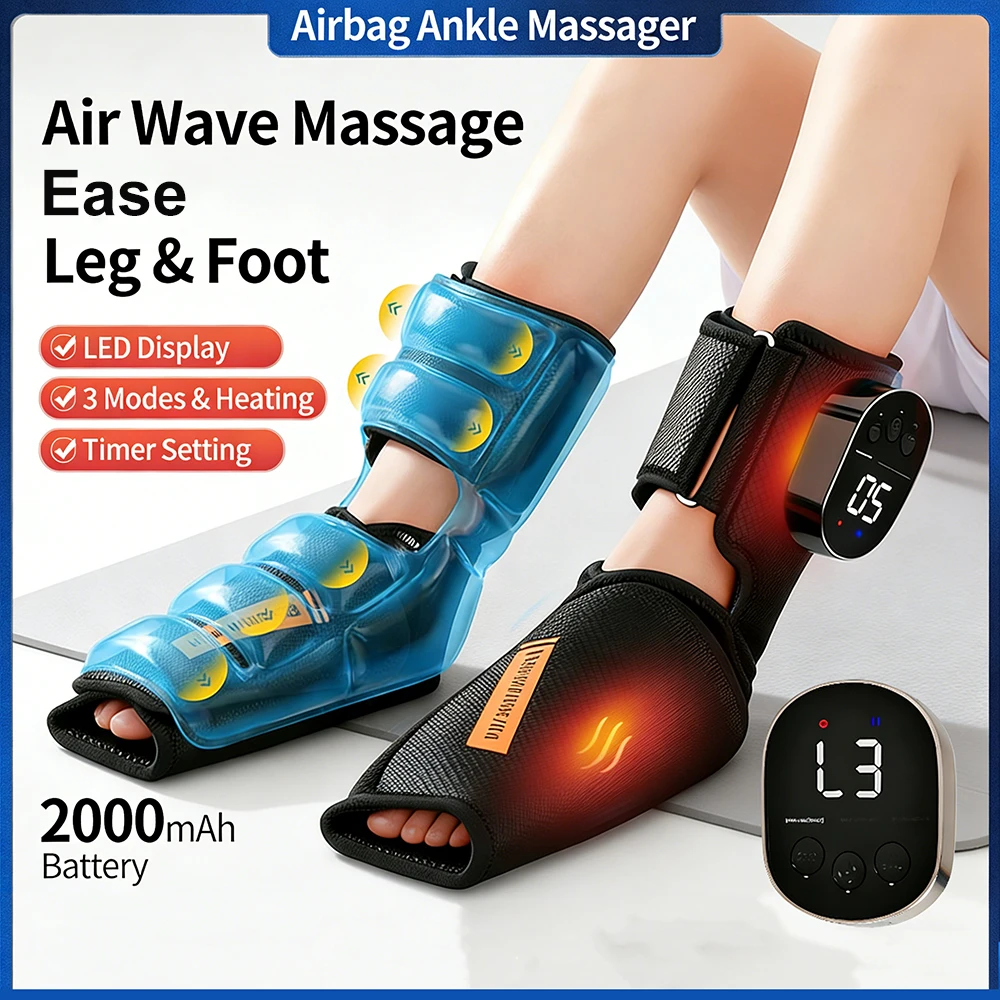 Bild 4: Fußmassagegerät, 2er-Pack Kabelloses Fußmassagegerät mit Wärme, Luftkompression und Vibrationsmassage, Elektrisches Fußmassagegerät für beide Füße, Knöchel, Ferse, Fußsohle, Fußgewölbe