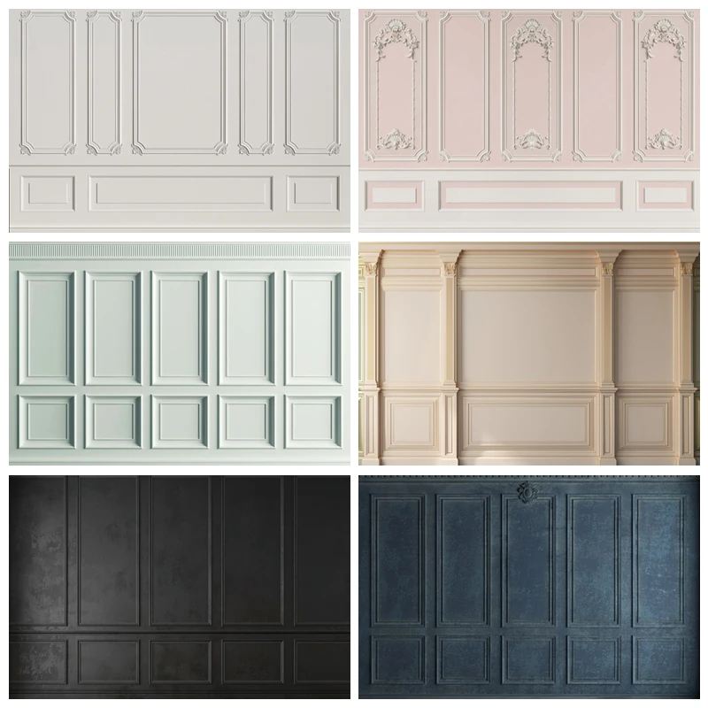 Sfondo fotografico per interni vintage Cornice europea Parete moderna per casa Stile retrò Bambini Adulti Ritratto Sfondo fotografico