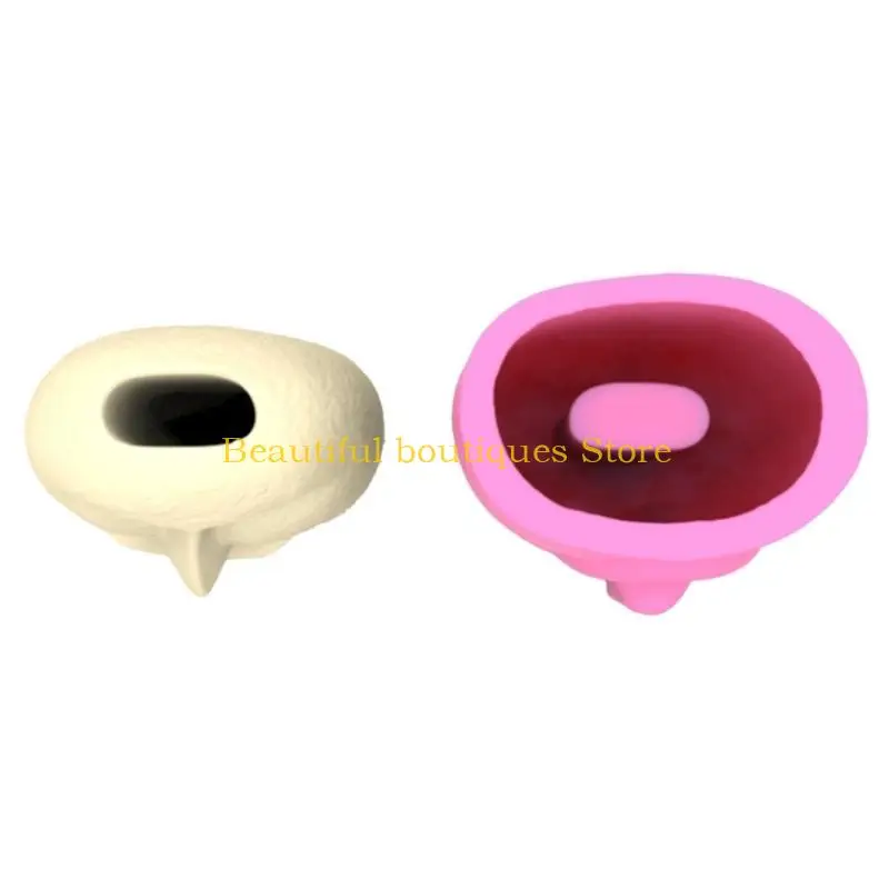 U4LF DIY Vase Concrete Resin Mold for Home Decorations Human Face Shape Flower Vase Silicone Mold Succulent Flower Pot Molds