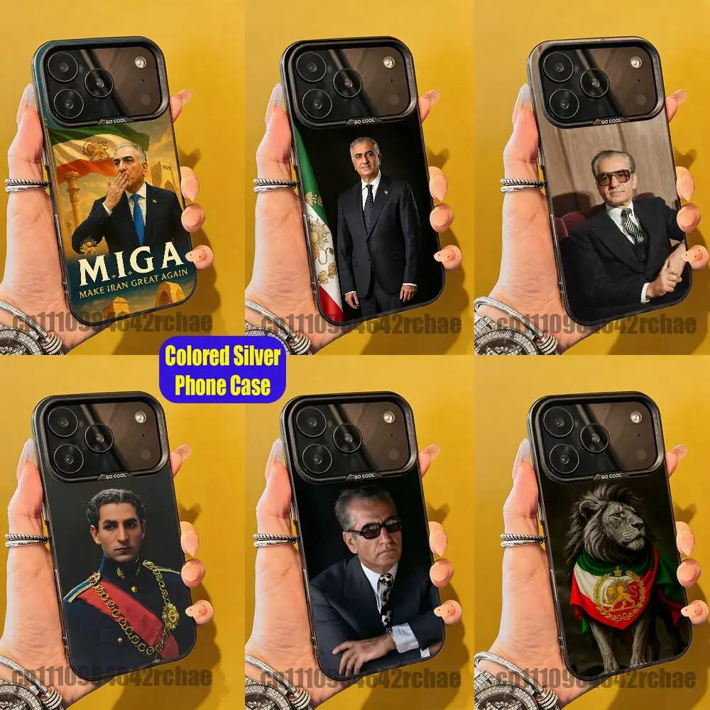 

For M-Mohammad Reza Shah Pahlavi Iran Custom Phone Case iPhone 15,17,12,14,13,16,11,E,Max,Plus,Air,Pro,Mini Color Silver Cover
