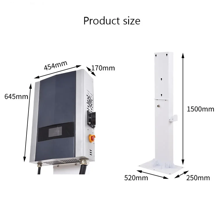 New 3 Phase 64A 40KW Smart DC CCS EV Wallbox Charger with IP54 Rating and OCPP1.6J Protocol