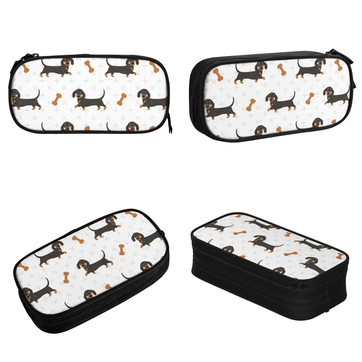 Dachshund Sausage Dog Pencil Cases New Dog Lover Pen Box Bag for Student Large Storage Students School Zipper Pencil Box