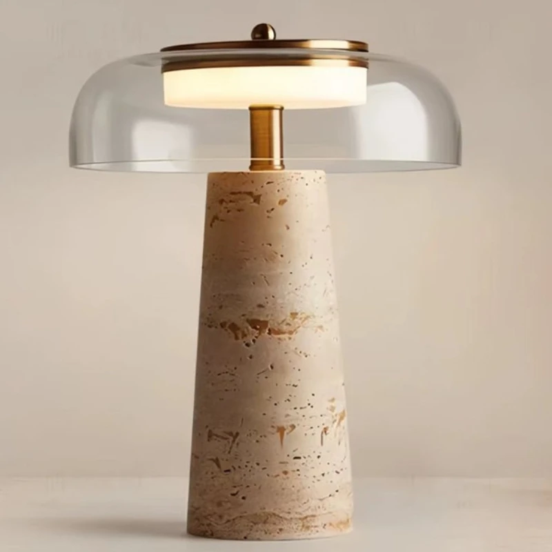 Japanese Original Style Marble Floor Lamps for Bedroom Dormitory Atmospheric Yellow Cave Stone Ceiling Light Fixtures Ornaments
