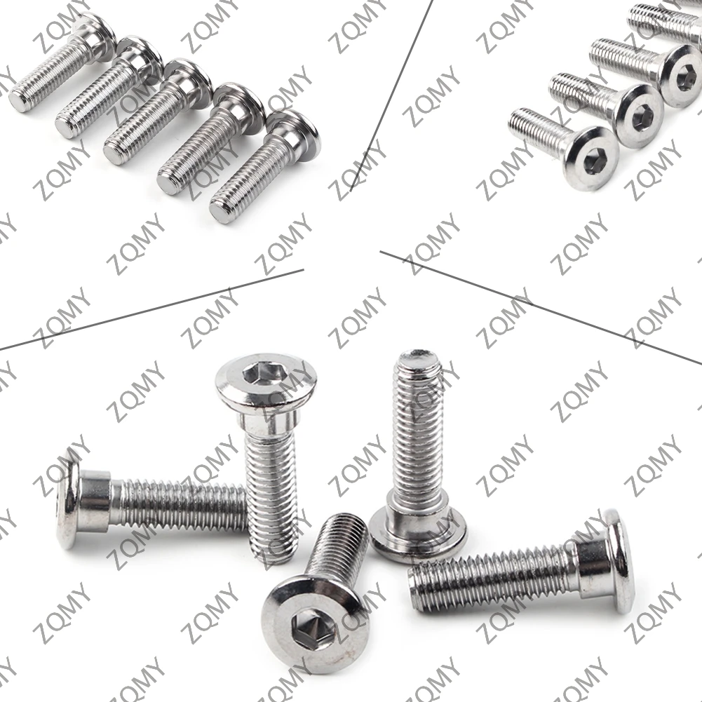 M8x30mm Motorcycle Steel Bolts Ti Hex Socket Disc Brake Rotor Screws Fasteners For Kawasaki EX300 ZX7R ZRX1100 5Pcs/Set