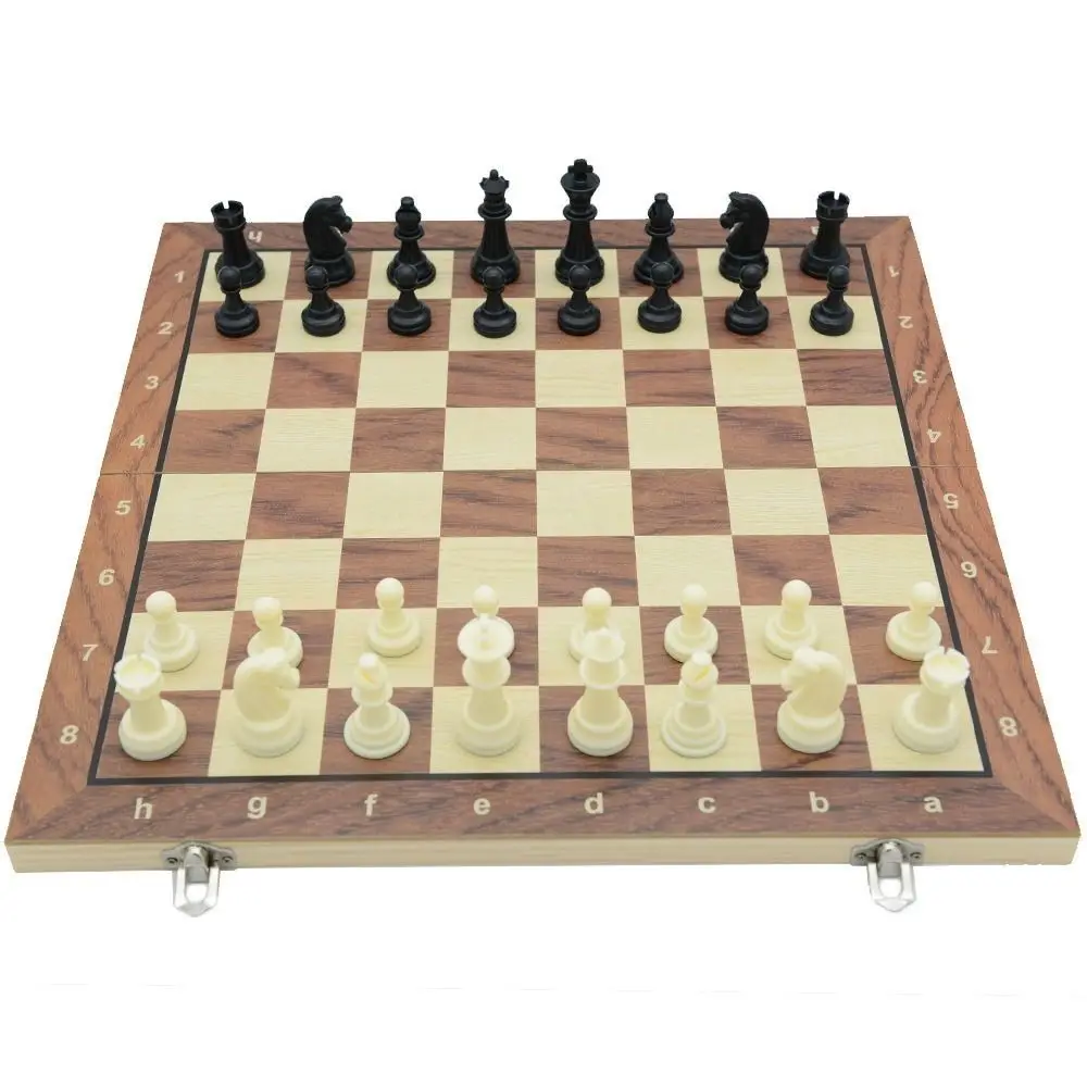 

Chessboard Solid Wooden International Chess Foldable Standard Educational Chess Game Set Improve Intelligence Delicate