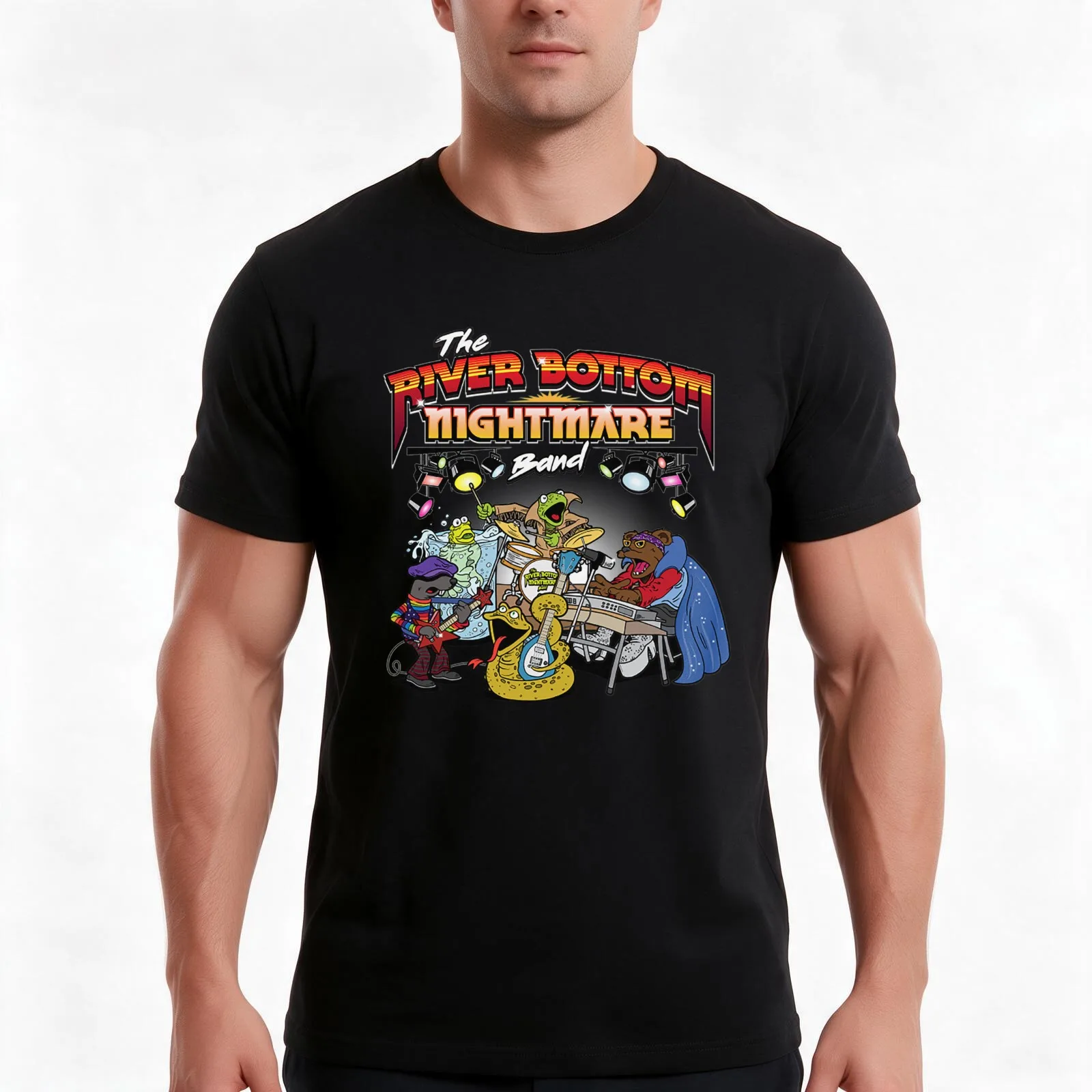 River Bottom Nightmare Band T-Shirt Summer Casual Cotton Tee Oversized Streetwear Tops Vintage Graphic Print 100% Cotton