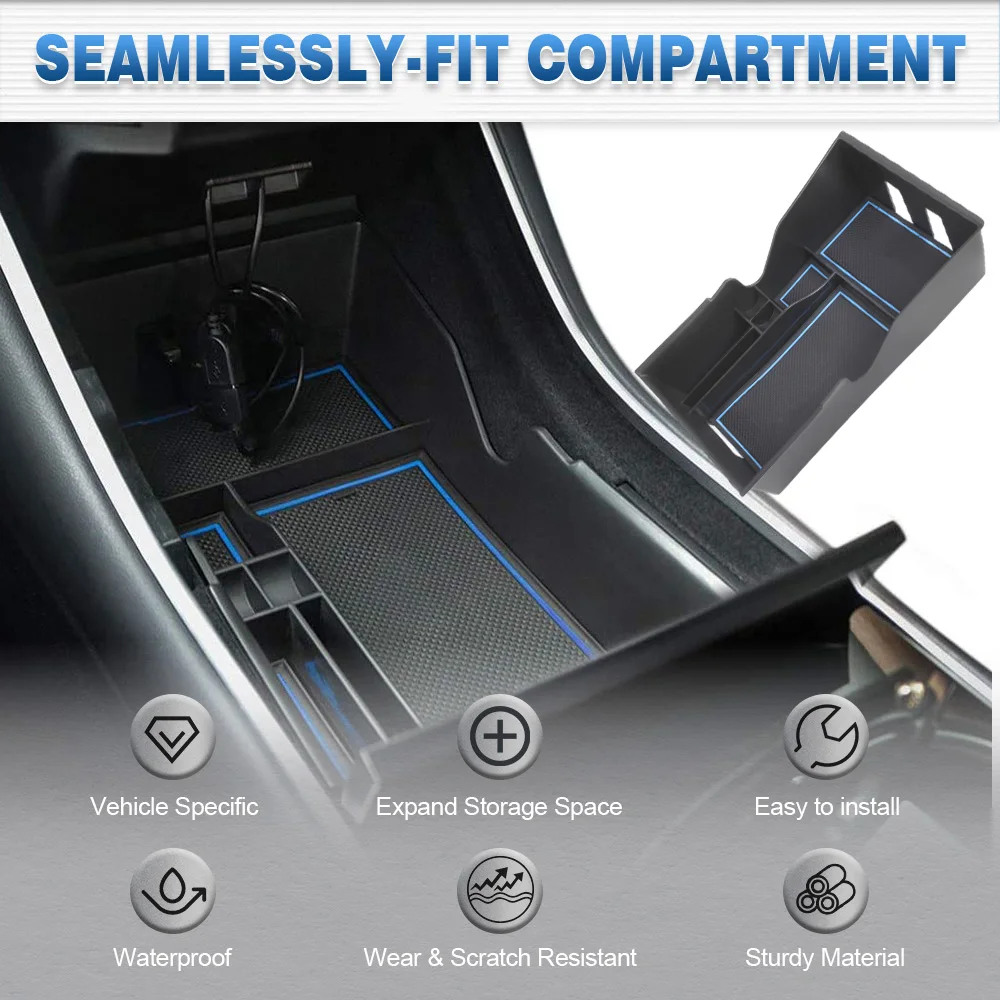 

New Central Control Storage Box for Tesla Model 3 2017 2018 2019 2020 Armrest Box Storage Box Interior Accessories