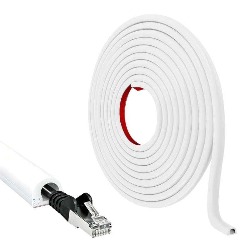 Kabelführungsabdeckung Silikon-Bodenkabelabdeckung 15 x 10 mm zum Verschieben freiliegender Kabel entlang der – Detail 1