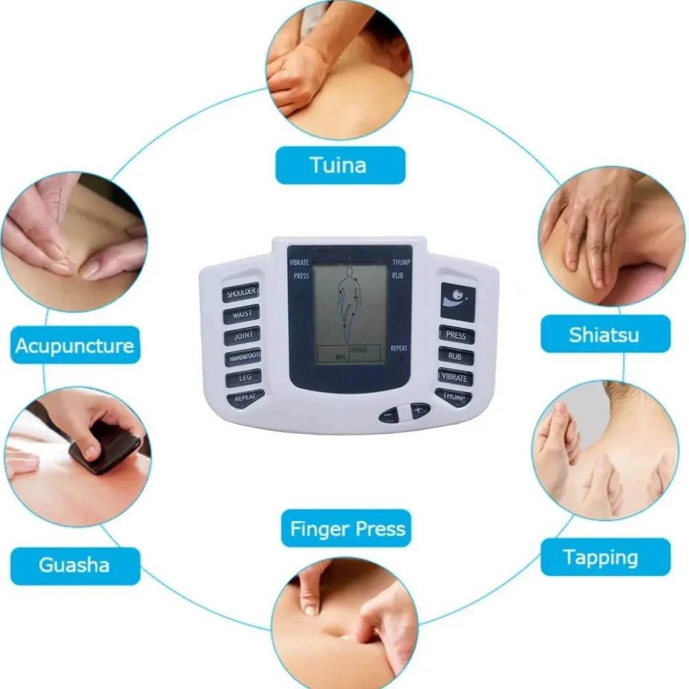 Ohio eur électrique d'acupuncture pour tout le corps, 16 coussinets, soins de santé, thérapie méridienne, physiothérapie, relaxation musculaire