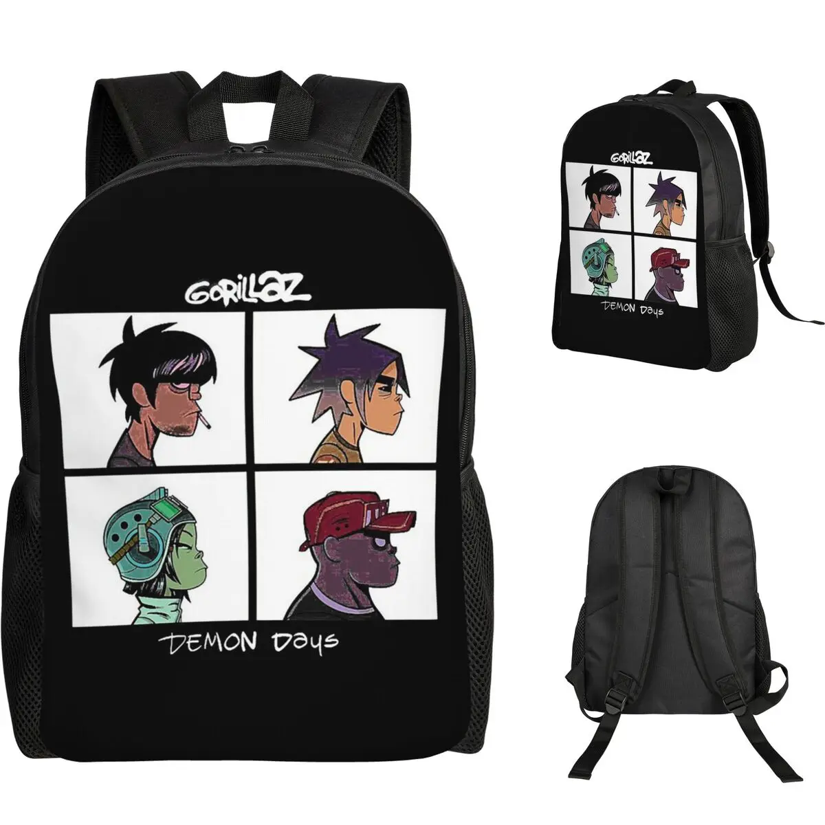 

Music Band Gorillaz Backpack Student Boys Girls BookBag School Bag Laptop Shoulder Bags