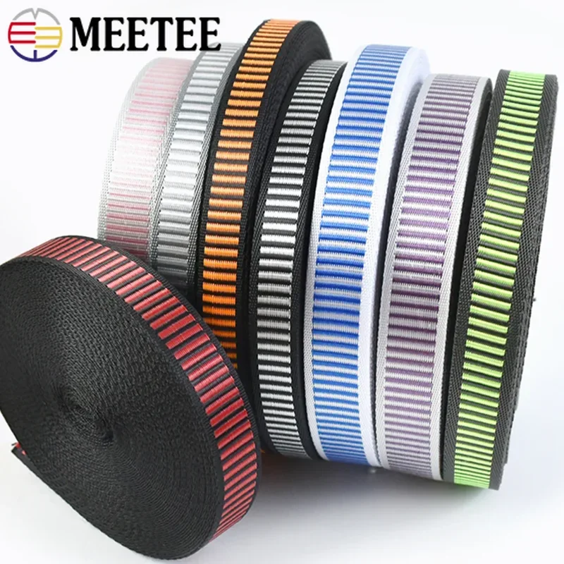 

10M 15/20mm Nylon Webbing Stripe Bag Safety Binding Tape DIY Luggage Fixing Strap Clothing Decoration Ribbon Sewing Accessories