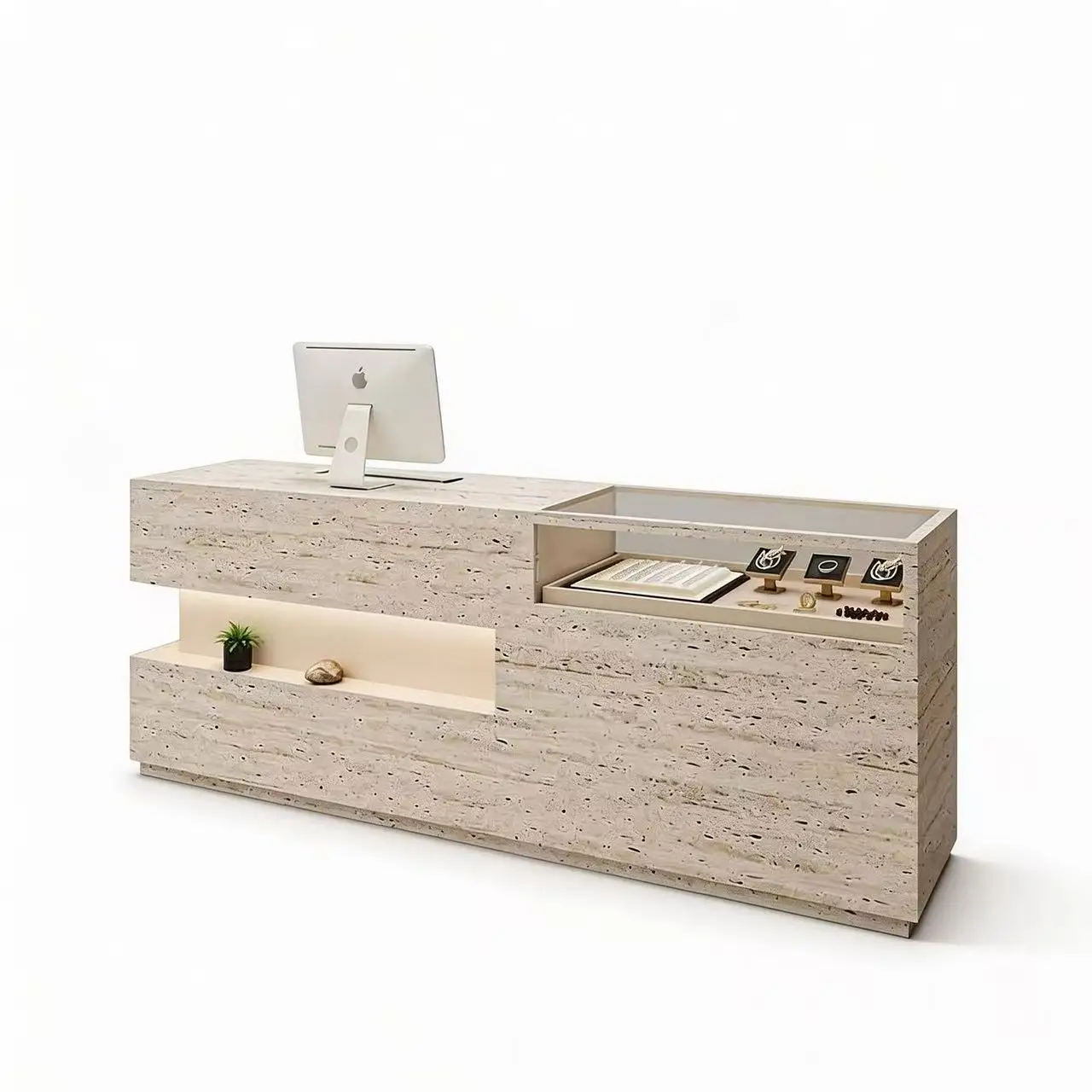 

jk-Luxury Customized Marble Checkout Counter for Garment Shop Jewelry Retail Store&