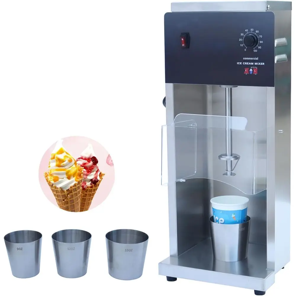 

110V Electric Ice Cream Mixer,Stir hine, Auto Swirl Ice Cream Shaker Blender Mixer Ice Cream Shg Blender 10 Speeds Concentric co
