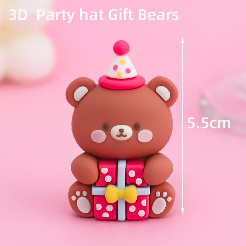 Cartoon Party Tier Kuchen Topper 3D INS Bär Osterhase Chinesisches Sternzeichen für Kinder Alles Gute zum Geburtstag Dekorationen Jungen oder Mädchen Geschenke – Detail 6