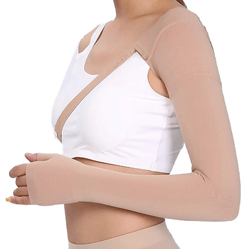 Elastic Arm Anti Swelling Lymphedema Relief Sleeve Post Mastectomy Compression Sleeve For Women Patient Orthopedic Brace Support