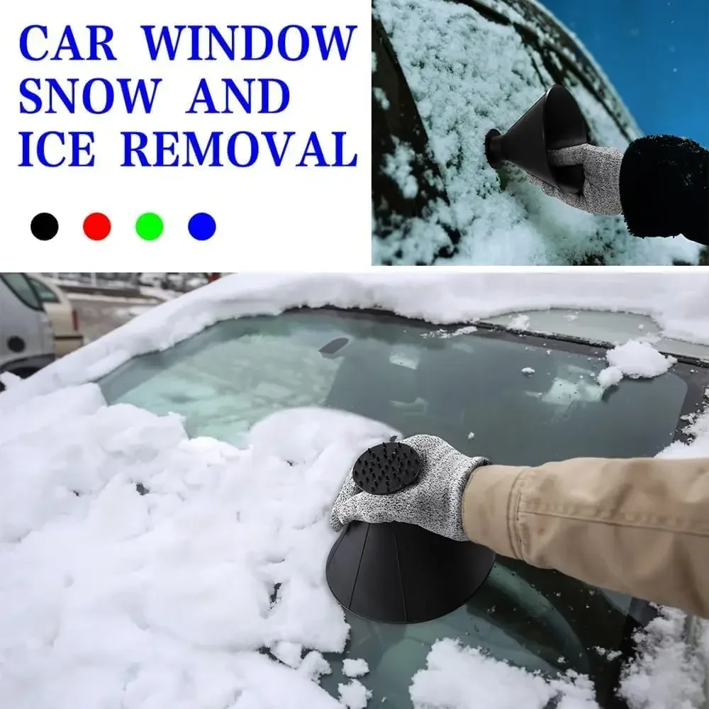 Ice Scraper for Car Multi-Function Round deicer fuel funnel Frost Removal Auto Windshield Defroster Car Winter Accessories