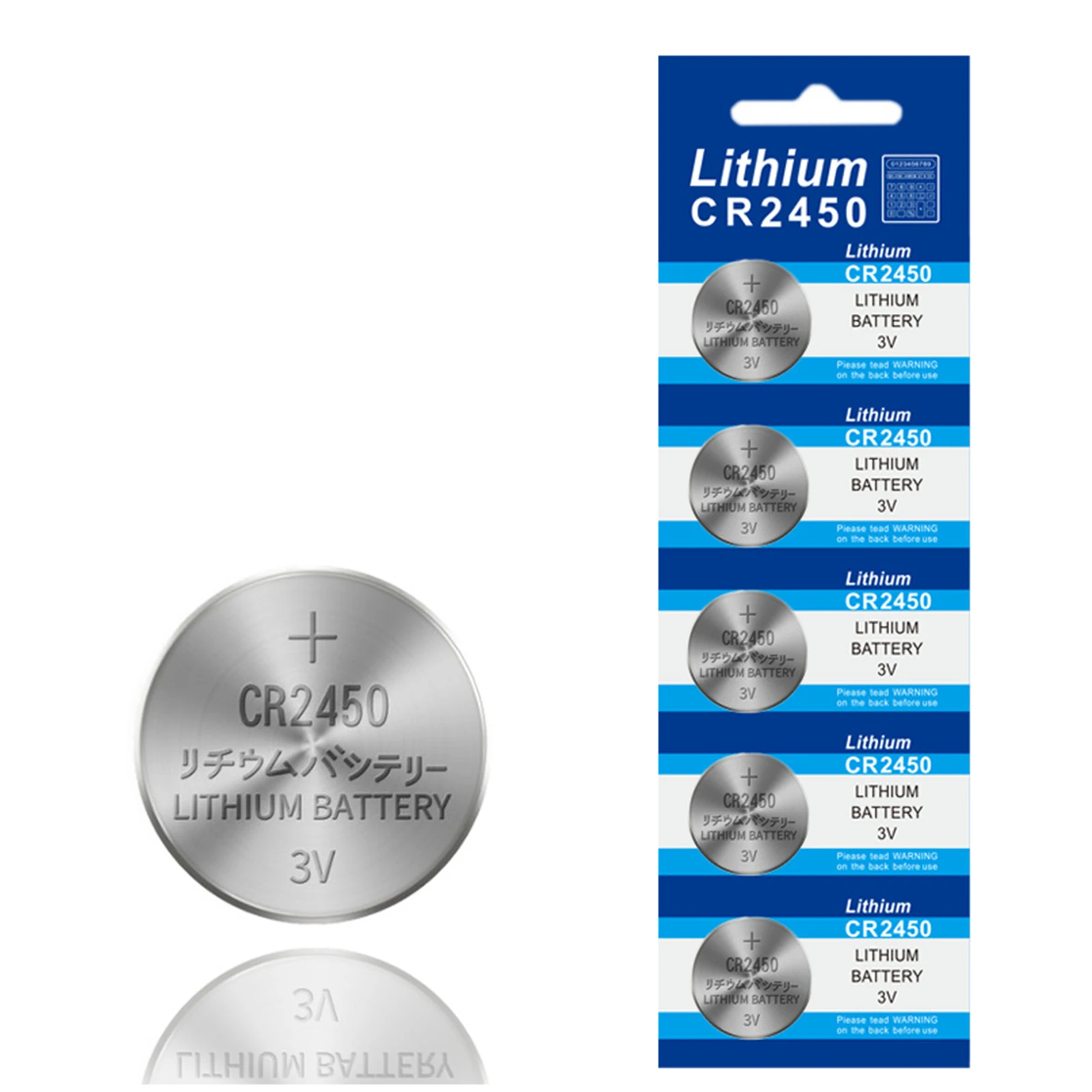 5PK/10PK CR2450 3V Lithium Button Battery CR 2450 DL2450 ECR2450 Durable Coin Cells Battery For Watch Small Electronic Equipment