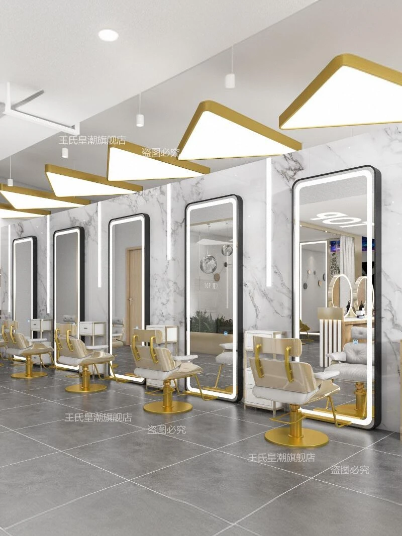 Internet famous hair salon mirror table, hair salon dedicated hot dye mirror