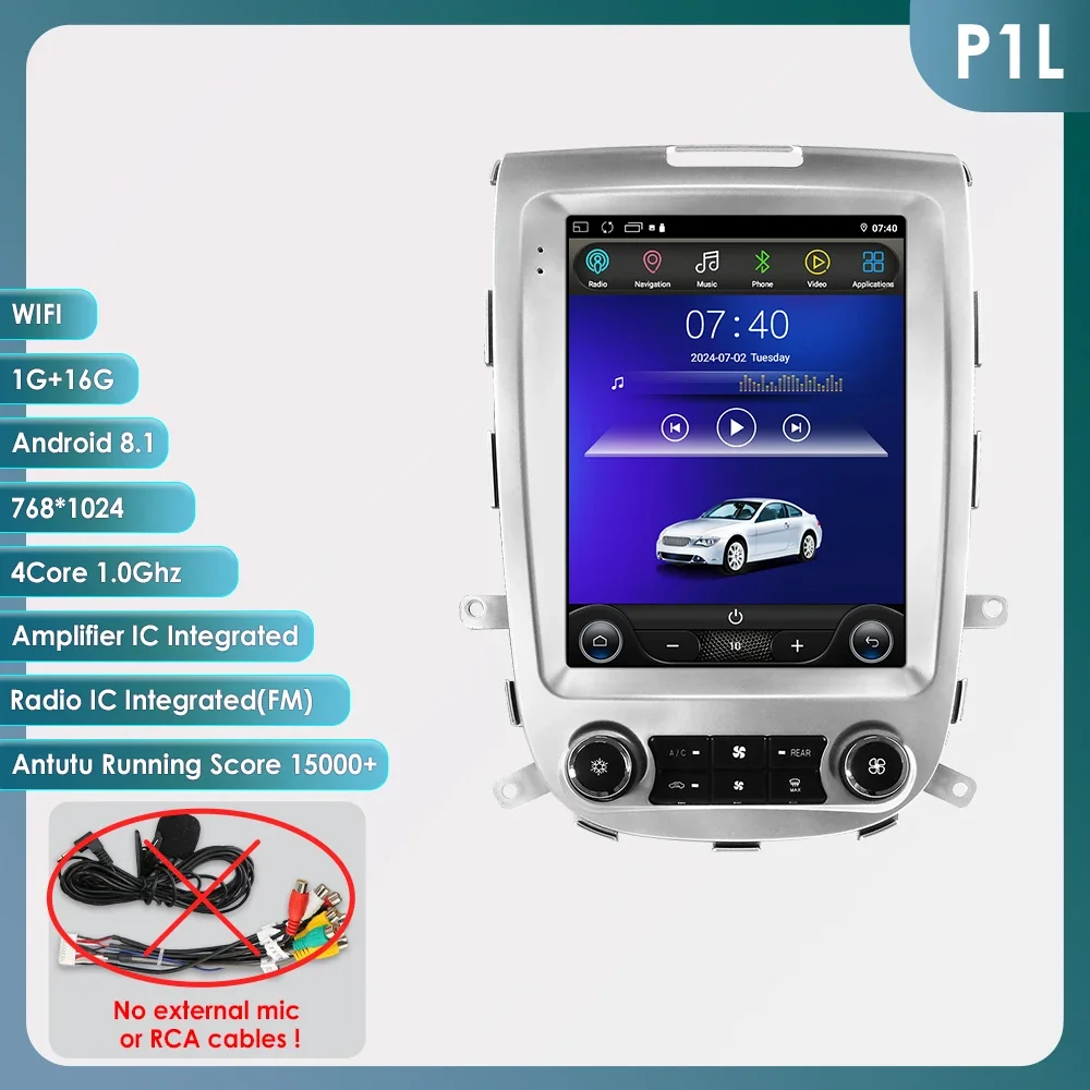 9,7'' 7862 8-core 360 ° Draadloze CarPlay Android autoradio voor Hyundai Santa Fe 2 2006-2012 GPS Multimedia Stereo Head Unit
