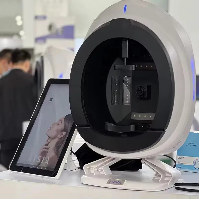 AISIA Q1 3D AI محلل بشرة الوجه، كشف مشكلات الجلد، التشخيص، تحليل احترافي 8 طيفات، معدات صالون التجميل