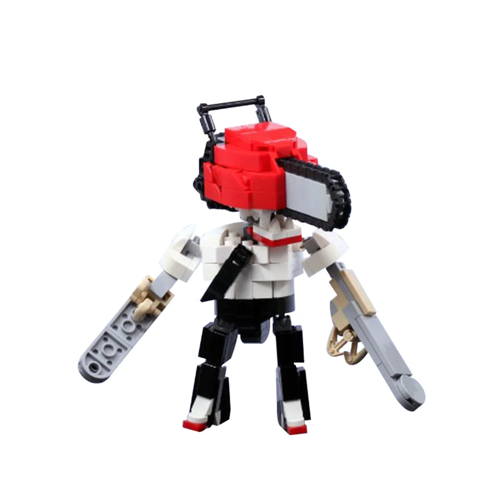 Gobricks MOC Anime Chainsawman Building Blocks Model Horror Chainsaw Man Action Figures Bricks Creativity Assemble Toys Kid Gift