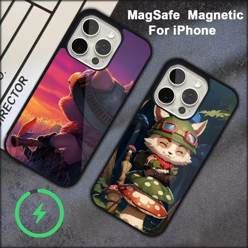 L-League of Legend T-Teemo Phone Case  For iPhone 16,15,14,13,12,11,Pro,Max,Plus,Mini, Magsafe,Magnetic Wireless Charging Case