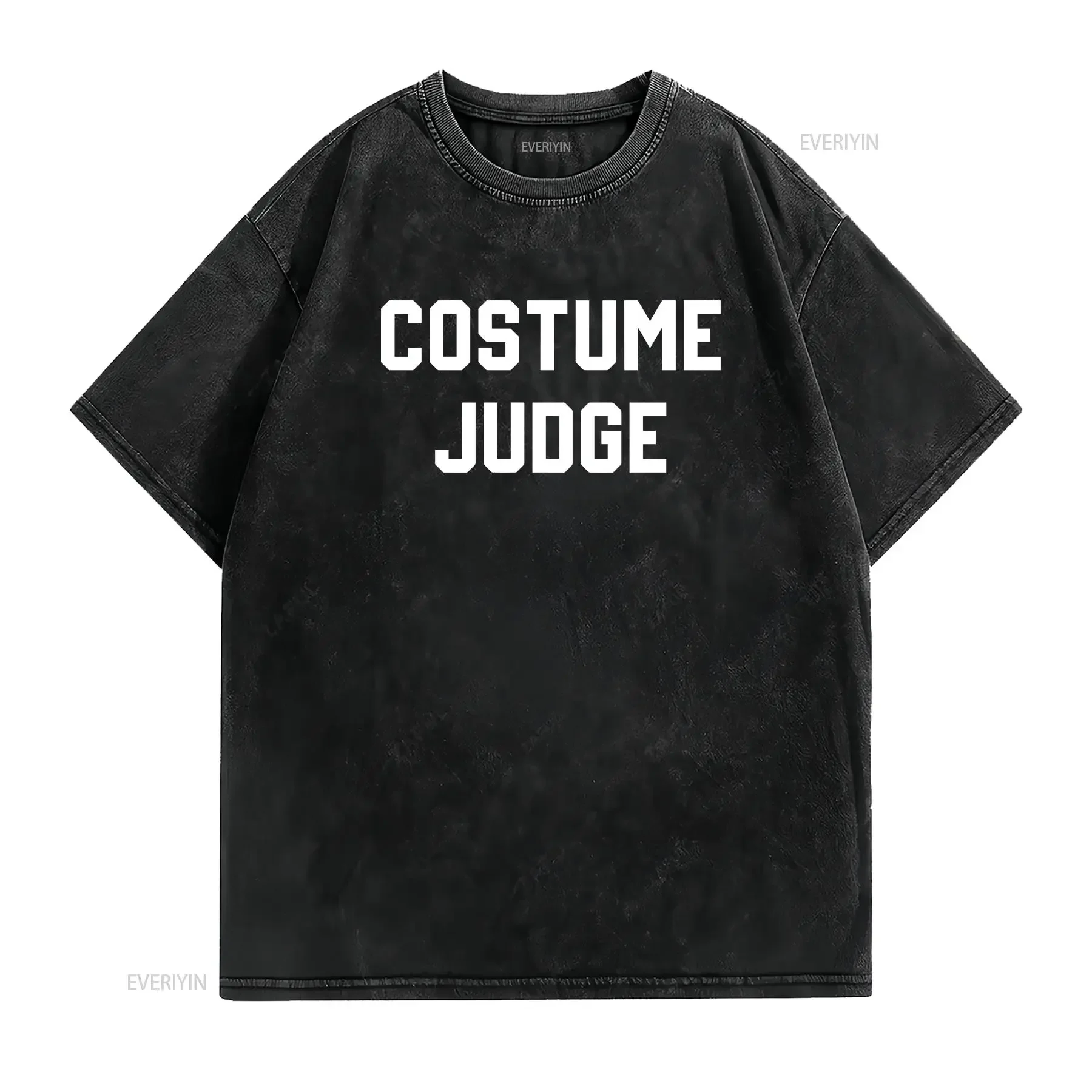 Costume Judge Contest Halloween T Shirt vintage Washed Unisex Stylish Breathable Comfortable Versatile fashion homme graphic