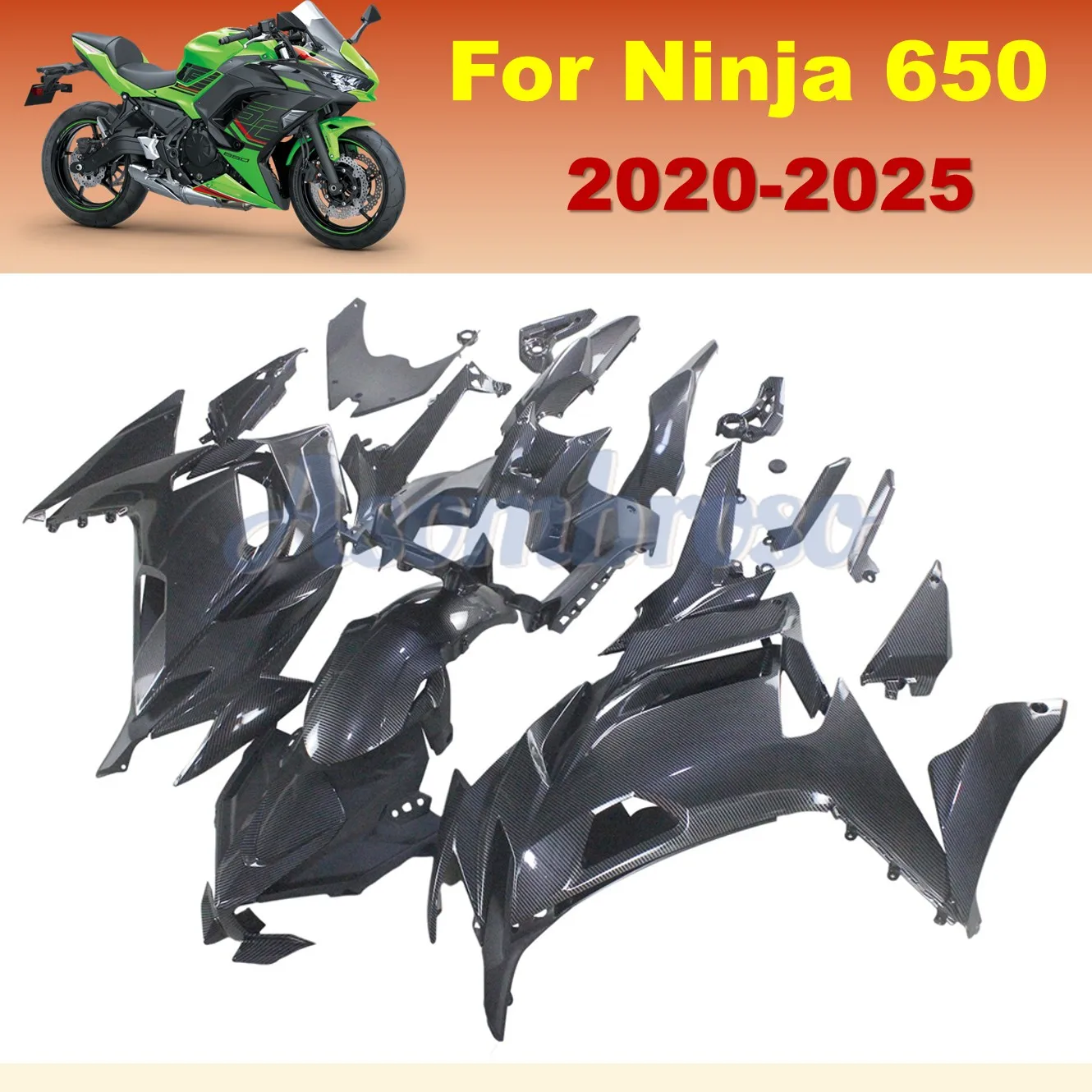 

Обтекатель из углеродного волокна для NINJA 650 2020 2021 2022 2023 2024 2025 ER-6F 20-25 Ninja 650, аксессуары для мотоциклов, комплект кузова