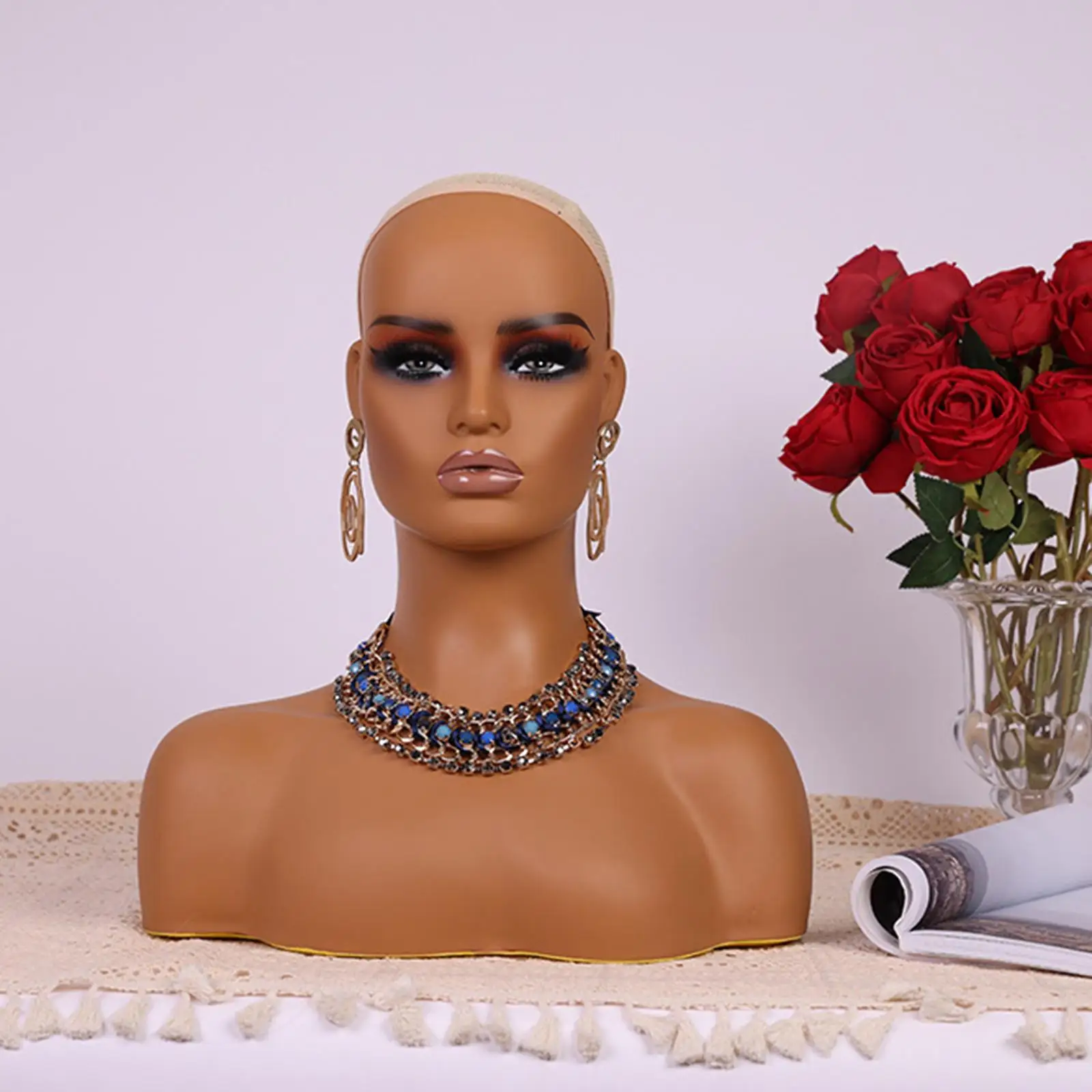 

Realistic Female Mannequin Head Wig Display Head for Hat Sunglass Hairpieces