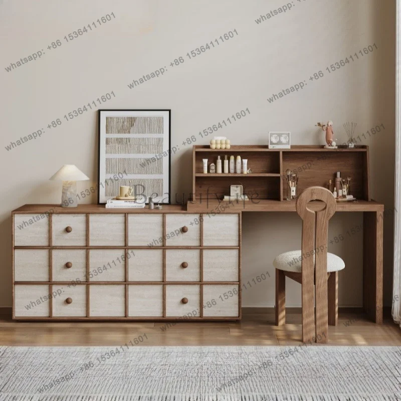 PG European Stool Vanity Table Makeup Chair Desk Bedside Drawers Organizer Dressing Table Corner Wood Vestidores Home Furniture