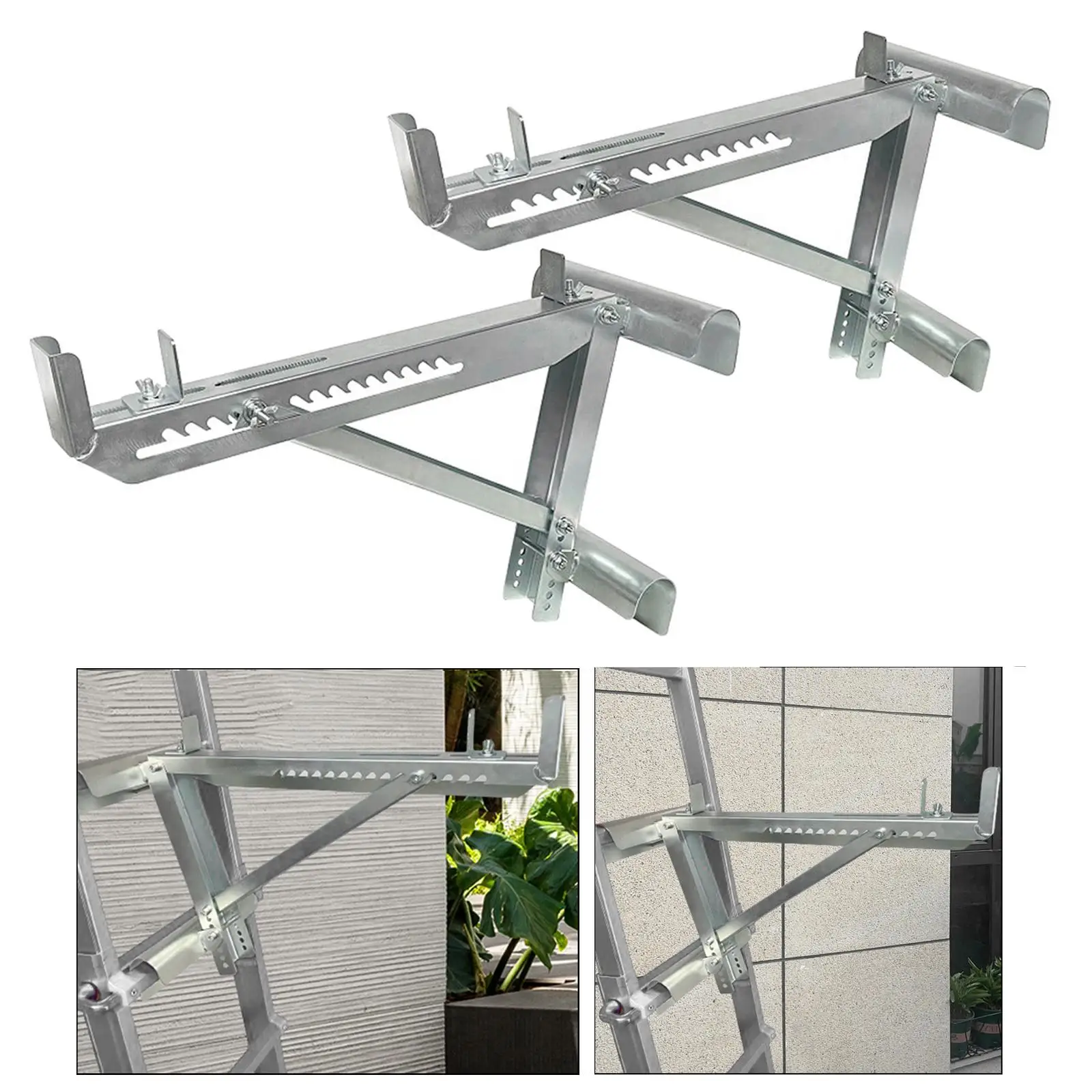 1 Pair Extension Ladder Jacks Simple Installation Welded Triangle Structure for Job Site Accessories Scaffold Bracket Steel