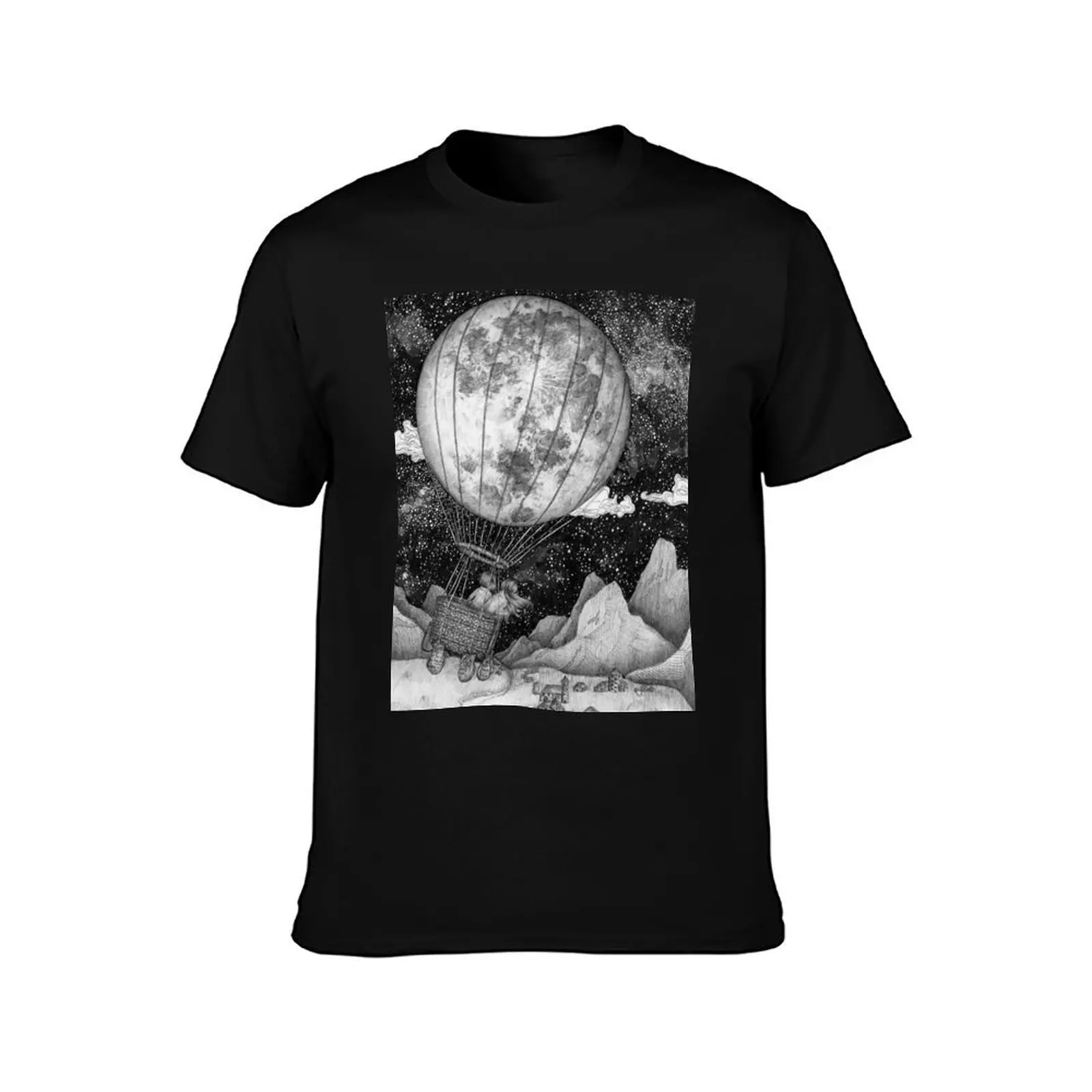 Moon Balloon T-Shirt man graphic t shirt T-Shirt