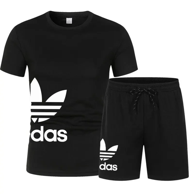 

Men's fitness suits, sportswear, casual t-shirts, photography outfits, slow-paced running, brand new, two-piece set