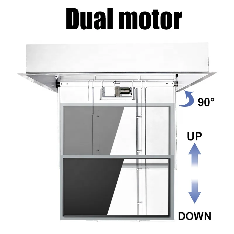 75-дюймовый умный электрический контроллер, крепление для телевизора, регулируемый кронштейн для механизма, откидной электрический потолочный подъемник для телевизора, доставка по морю
