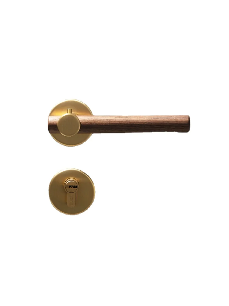 

Yy Vintage Door Handle Brass Bedroom Universal Light French Door Lock Handle