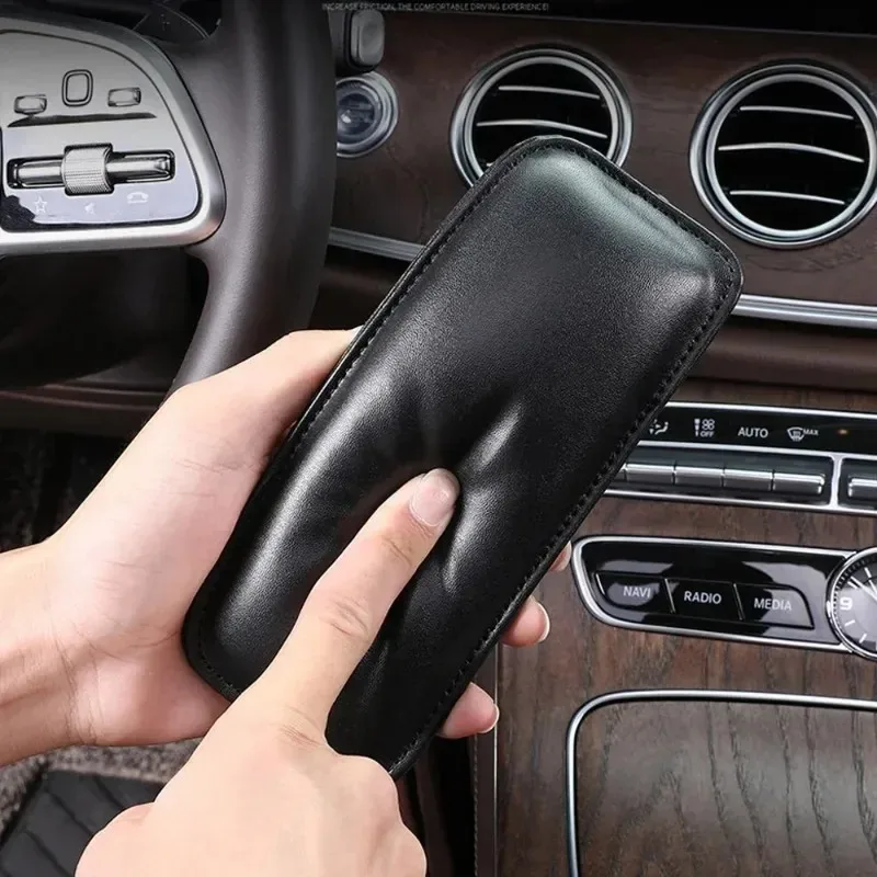 

1Pcs 18x8cm Leather Knee Pad Car Interior Pillow Comfortable Elastic Cushion Memory Foam Universal Thigh Support Car Accessories
