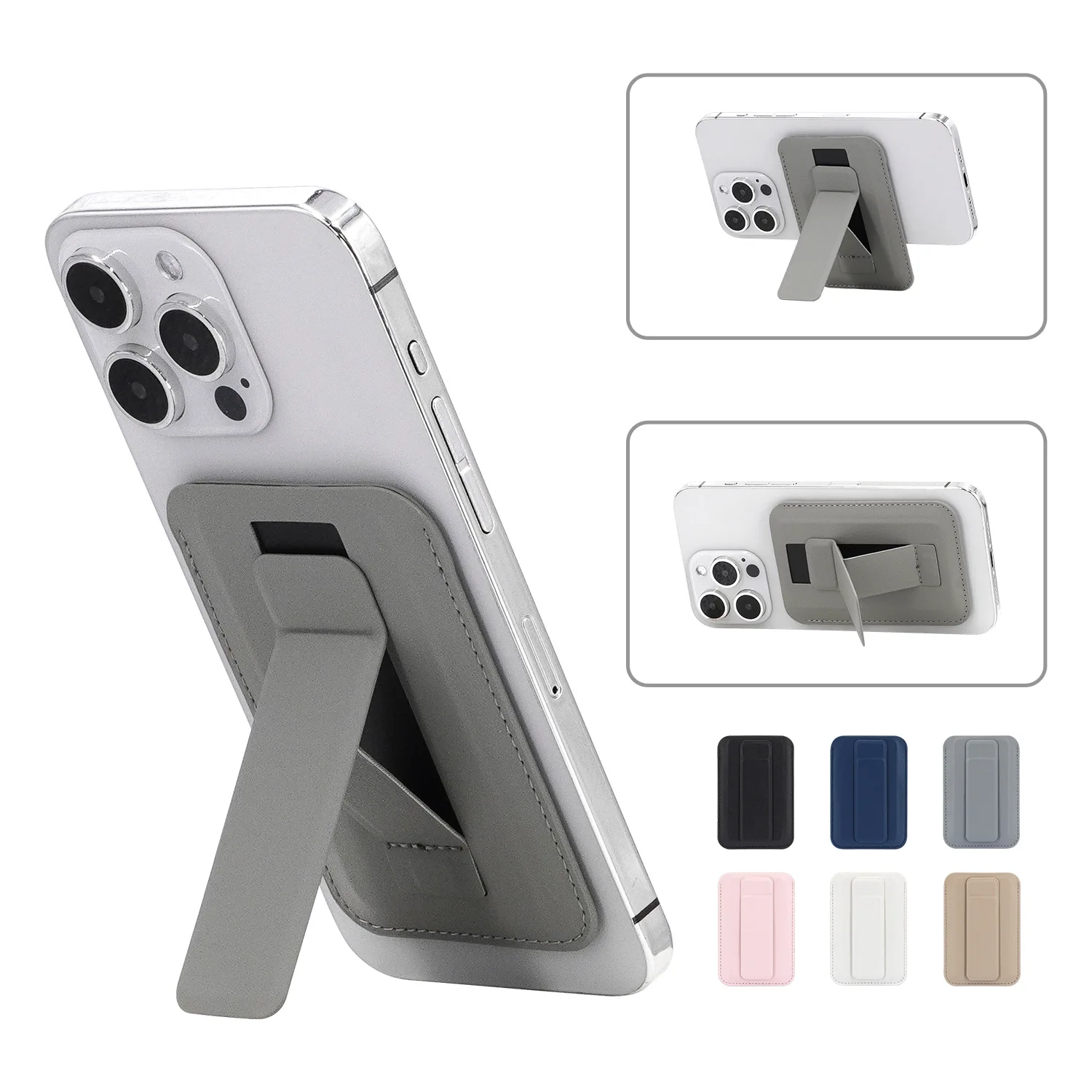 

Minisopuru Strong Magnetic Leather Wallet Phone Stand For Magsafe For iPhone 16 1514 13 Pro Max Mag Safe Phone Card Holder