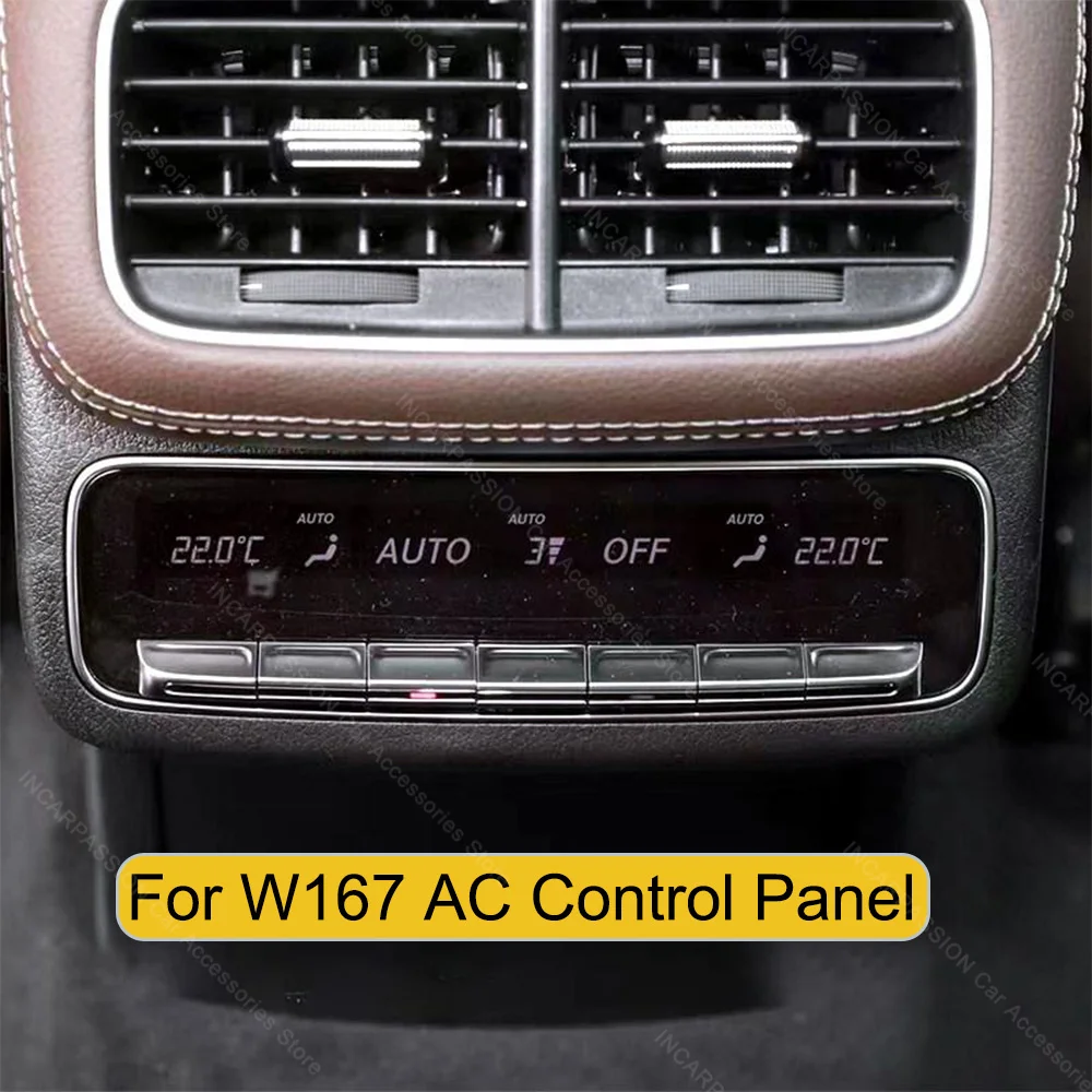 Rear Air Conditioning LCD Control Panel Upgrade for Mercedes‑Benz W223 W167 W206 W214 X254, Rear AC Button Touch Screen Replacem